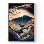 Mount Fuji Scenic Lake Teemantmaaling T&auml;isruudukujuline &uuml;mmargune puur Rhinestone tikandid Abstraktne Maastik Mosaiik Ristpistes Komplektid Seinakaunistus Square drill 30x40cm