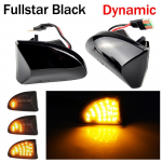 2tk Suitsuklaas Merevaigukollane LED d&uuml;naamiline k&uuml;lgmine Suunatuled Smart Fortwo 451 MK1 & MKII 2007-2015 jaoks Fullstar Black