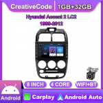 8-tolline Androidi autoraadio Multimeedia videopleier Navigatsiooni-GPS mudelile Hyundai Accent 2 LC2 1999-2012 Nupunupuga Stereo 1+32GB 1+32GB