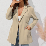 QICED naiste vanaaegsed vabaaja &uuml;hev&auml;rvilised s&uuml;gistalvised pikkade varrukatega POLO kaelajoped ja mantlid S sinine