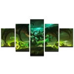 Seinakunsti l&otilde;uend 5-osalised prindid M&auml;ngupildid tegelased plakatid Kodu dekoratiivsed raamitud kaasaegsed elutoa kaunistused maalid ilma raamita 20x35cm*2  20x45cm*2  20x55cm*1