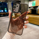 L&auml;bipaistev silikoon&uuml;mbris Samsung Galaxy A34 A54 A24 A14 A73 A53 A33 A23 A13 A32 A52 A72 4G 5G A04s objektiivi klaasikaitse kate A54 5G must