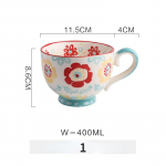 Retro Creative P&otilde;hjamaade isikup&auml;ra trend Suure mahutavusega kruus Hommikus&ouml;&ouml;gikruus Teraviljapiimakruus Armas t&uuml;druku kruus keraamiline kohvikruus 1