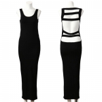 Naiste kevadsuvi pikk maksikleit Naiste varrukateta kleidid L