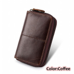 Lehma nahast visiitkaardihoidja Meeste T&otilde;mblukuga Krediitkaardi Rahakott Mees Retro Panga ID Krediitkaardihoidja RFID blokeerimine khaki