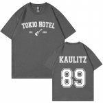 Rock Band Tokio Hotel Kaulitz T-s&auml;rk Meeste Mood vabaaja l&uuml;hikeste varrukatega T-s&auml;rk Hip Hop Punk Suured T-s&auml;rgid Unisex t&auml;navar&otilde;ivad XL