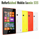 Renoveeritud Nokia Originaal Nokia Lumia 525 Windowsi Mobiiltelefon 1 SIM-kaardiga 1 battery 1 charger valge