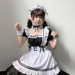Kvaliteetne must armas Lolita neiu kost&uuml;&uuml;mid, naistele, armas teenijanna cosplay kost&uuml;&uuml;mikleit XXXXL must