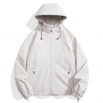 Meeste kevadine ja s&uuml;gisene uus m&auml;gede v&auml;lidisain Sense kapuutsiga paarikleit tuulekindel veekindel k&auml;mping v&auml;lijope S valge