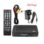 Mini Full HD Media multimeediumipleier Autoplay 1080P USB v&auml;line HDD meediapleier SD U Disk HD VGA AV v&auml;ljund MKV RMVB jaoks UK Plug