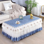 Puuvillane pol&uuml;ester pitsist laudlina ristk&uuml;lik kodu kohvi-tee laud seelik pulmapeo sisekujundus lauakate s&ouml;&ouml;gilaudlina jaoks 90x150x40cm 1pcs