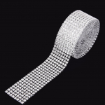 8-realine Rhinestones kett H&otilde;bedane aplikatsioon Dekoratiivplaastrid 4,5m