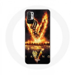 &Uuml;mbris Xiaomi Redmi Note 10T 5G Vikings Series 6. hooaja logo V tulem&otilde;&otilde;ga must taust