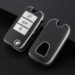 Car Folding Flip Key Case Protective Cover Bag Shell Holder Keychain for Roewe RX5 i6 i5 RX3 RX8 for MG ZS MG6 EV EZS HS punane