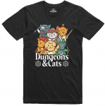 Rpg Naljakas Dungeons And Cats Rollim&auml;ng Tavalise L&otilde;ikega T-s&auml;rk Unisex T-s&auml;rk XXXXL
