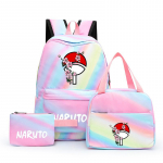 3 tk/komplekt Anime Naruto l&otilde;uend tagasi kooli seljakott t&uuml;drukule l&otilde;unas&ouml;&ouml;gikott poisi seljakott &otilde;pilaste s&uuml;learvuti kotid, laste pliiatsikott