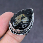Natural Labradorite Gemstone Handmade 925 Sterling Silver Ring Size 7 u3e69