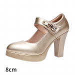 Kuldne pulmakleit kingad plokk kontsaga platvorm platvorm &uuml;hekordsed kingad sirge pandlaga k&otilde;rged kontsad naised 36