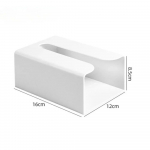 Paksendatud plastikust kangakarp Perforatsioonivaba seinakoekarp K&ouml;&ouml;k WC Auto elutuba lauaarvuti veekindel salvr&auml;tikuhoidik valge