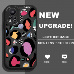 &Otilde;huke naha tunne Cartoon Lilled Armastus S&uuml;da Pehme Silikoonist PU-nahast kaanega telefoni&uuml;mbris iPhone'ile Samsung Huawei Honor Xiaomi Redmi OPPO Realme Vivo Vivo Y91C/Y1S