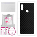 apgo Protective Skin Sticker for the back compatible with Alcatel 1 SP, Wrap Film, Foil, Vinyl - Pattern Carbon Black