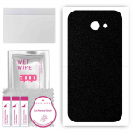 apgo Protective Skin Sticker for the back compatible with Samsung Galaxy A7 (2017), Wrap Film, Foil, Vinyl - Pattern Matte Black