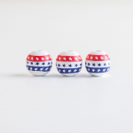 Uued &uuml;mmargused helmed Print 2 TK Puidust helmed Ameerika lipp Laste lahtised helmed DIY k&auml;sit&ouml;&ouml; Ehted Kohandatud aksessuaarid V&auml;rviline iseseisvusp&auml;ev