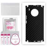 apgo Protective Skin Sticker for the back+sides compatible with Honor 50 LITE, Full Wrap Film, Foil, Vinyl - Pattern Carbon Black