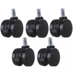 2 Metallist PU Kontoritooli P&ouml;&ouml;rlevad Rattad M&ouml;&ouml;blirattad Fikseerimisr&otilde;ngaga Varrega koos Piduriga Diivani Voodi Kaubariiuli Hoiuriiuli jaoks 5 tk CN