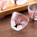 Jaapani stiilis Sakura veiniklaasid veinikarahvin K&auml;sitsi valmistatud kokteilid sake klaasid Retro v&auml;ikesed teetassid l&auml;bipaistev veetass 50 ml A-50ml(201-300ml)