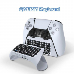 Juhtmeta klaviatuur PS5 kontrolleri jaoks K&auml;epide Bluetooth v&auml;line klaviatuur Playstation5 ChatPadi Bluetoothi ​​klaviatuuri jaoks valge