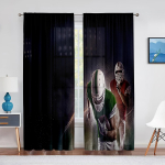 Sport Ameerika jalgpallistaadioni staadioni akende t&uuml;llkardinad elutoa sisekujunduse jaoks Magamistoa sisekujundus L&auml;bipaistev Voile kardin Sifoonkardinad 1 PCS W100XH250cm&Rod Pocket