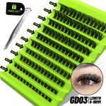 Cluster Lashes loomulik ripsmepikendus vol&uuml;&uuml;m Individuaalsed ripsmed Mixed Tray Faux Mink Lashes Cilias Makeup MIX