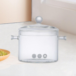 L&auml;bipaistvast klaasist pott k&auml;epideme ja kaanega mitmek&uuml;lgseks toiduvalmistamiseks clear 1300ml