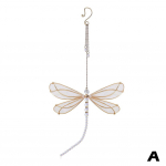 Creative Metal Wing Dragonfly Crystal P&auml;ikesep&uuml;&uuml;dja ​​Aed Tuulekellad Liblikad Kodukaunistused Akna Autode kaunistused A