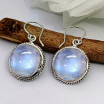 Kuukivi h&otilde;bek&otilde;rvar&otilde;ngas, k&auml;sitsi valmistatud k&otilde;rvar&otilde;ngas, 925 naela h&otilde;be, juubelikingitus, naiste k&otilde;rvar&otilde;ngas