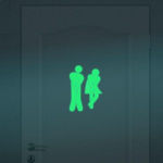 Stickers pour Toilettes homme et femme Fluorescents