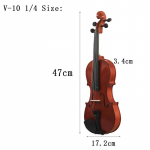 81,0 * 26,0 * 12,0 cm viiul, naturaalne akustiline t&auml;ispuidust kuusk leek vahtspoon viiuli viiul 1/4.
