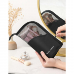 1 TK statiivi kosmeetikakott naistele, l&auml;bipaistev t&otilde;mblukuga meigikott, naiste meigipintslihoidja, tualett-tarvete kott roosa