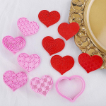 6 tk. S&otilde;brap&auml;eva armastuss&uuml;dame k&uuml;psisel&otilde;ikur Vorm ise k&uuml;psetamine Fondant Glass Glass Cookie reljeefvorm koogi kaunistamiseks