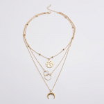 Euroopa ja Ameerika populaarsed ehted, boheemlaslik ni&scaron;imoe retro mitmekihiline kuukaardi ripats kaelakee kuld