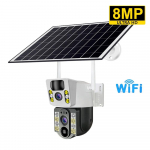 8MP 4K juhtmevaba p&auml;ikesekaamera 4G Sim Outdoor kahe objektiiviga Wifi IP-kaamera PIR Night Vision V380 Pro CCTV turvakaitse monitor WIFI Camera