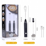 Elektriline USB suure v&otilde;imsusega taaslaetav kooresegisti k&ouml;&ouml;k majapidamistarbeks k&auml;eshoitav mini roostevabast terasest vispliga k&uuml;psetamine