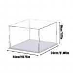 1-osaline l&auml;bipaistev akr&uuml;&uuml;lekraani kast Hoiuruum Tolmukindel kaitseekraani kapp Lauaarvuti hoiuruum Kodus hoiustamine 40*30*20cm
