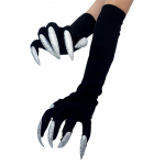 Halloweeni kost&uuml;&uuml;m K&auml;paga kindad Pikkade k&uuml;&uuml;ntega Mustad peokingad Kassik&uuml;&uuml;ned Halloweeni rekvisiit Hundik&uuml;&uuml;ned Kinnas Cosplay kost&uuml;&uuml;m punane