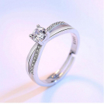 925 Sterling H&otilde;be Luksuslik Naiste AAA Valge Tsirkoon Pruudi Pulmas&otilde;rmus Kihlas&otilde;rmused Naistele S-R131 Resizable