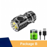 Taaslaetav mini LED-taskulambi v&otilde;tmehoidja, USB-toitega 3000 luumeni v&auml;lklamp IPX8 taskulamp SST20 Wick taskulambid Package A