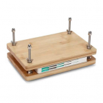 Puidust raamatupress Kaasaskantav multifunktsionaalne k&ouml;itmispress Lihtsalt k&auml;sitsetav paberipress raamatute isetegemiseks k&ouml;itmiseks Dual Layer