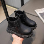 Laste k&uuml;ljel lukuga L&uuml;hikesed saapad Libisemiskindlad Mood Poiss T&uuml;druk Briti Stiilis Saapad &Uuml;ksikud Nahast Saapad Libisemisvastased 24