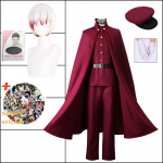 Anime Bungo hulkuvad koerad 4. hooaeg Tetchou Suehiro Cosplay Saigiku Jono Cosplay Kost&uuml;&uuml;m Punane vormiriietus, mis sobib Halloweeni riided L-(Full set+wig)